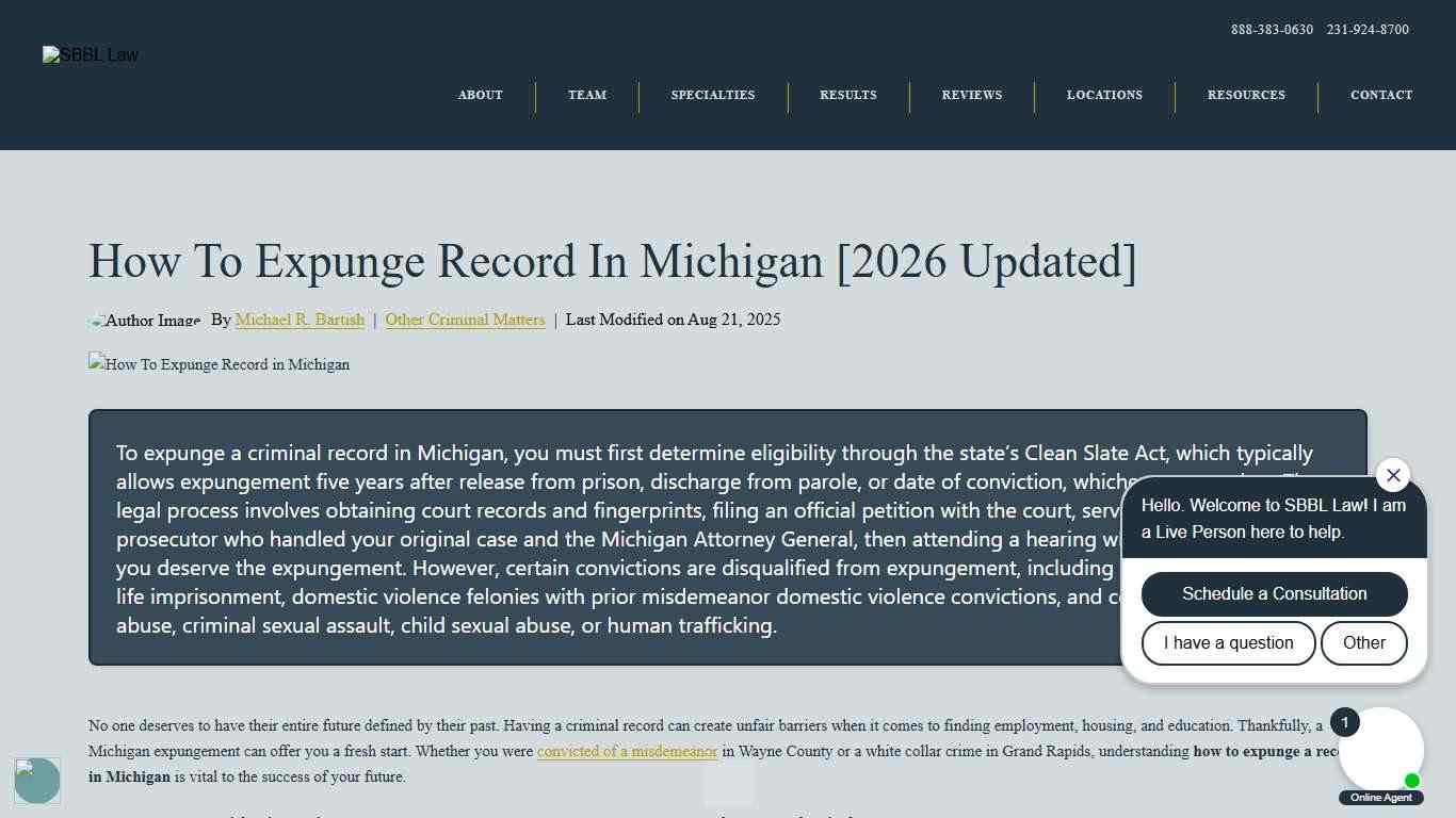 How To Expunge Record in Michigan [2026 Updated]